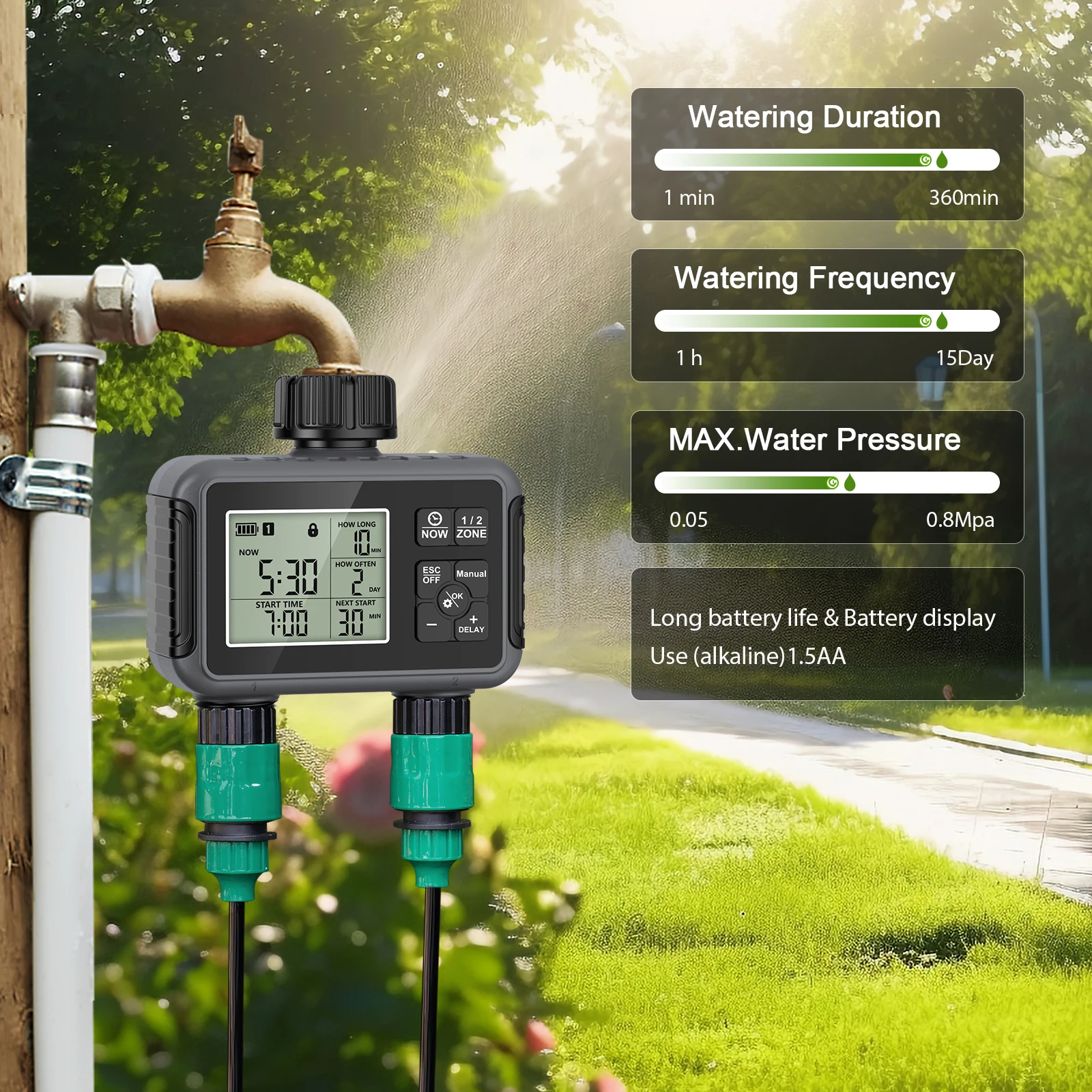 Dual Outlet Water Hose Timer R - Timer Dual Outlet recension och pris
