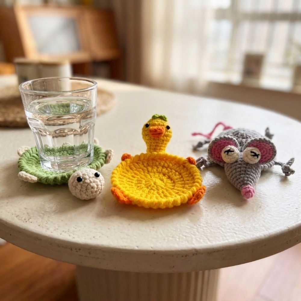 Funny Crochet Turtle Coaster H - Water Dish Reptile recension och pris