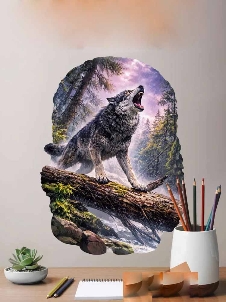 Wild Timberwolves Pattern Wall - Pvc Panel Background recension och pris