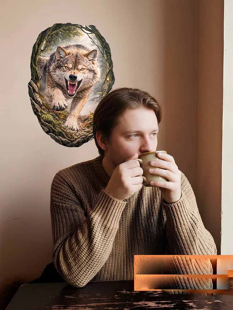 Wild Timberwolves Pattern Wall - Pvc Panel Background recension och pris